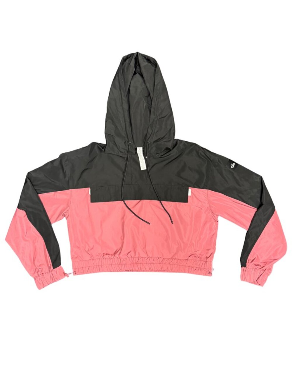 ALO Yoga International Anorak Hoodie - Size Medium - Black and Clay